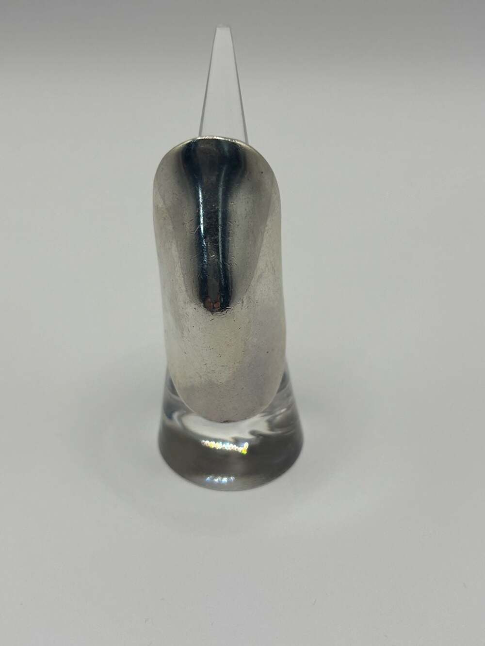 Vintage Mexican 925 Sterling Silver Modernist Statement Ring Size 8.5